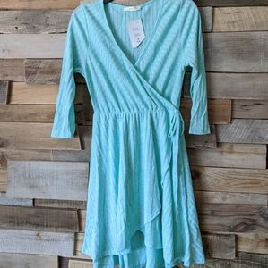 NWT Entro Turquoise Wrap Dress